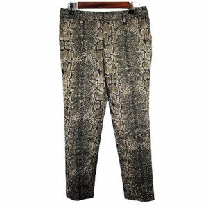Worthington Gold Metallic Snakeskin Ankle Pants‎ Women's 4 Front Pockets